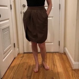 Tan Essentials by A.B.S. Tulip Pencil Skirt